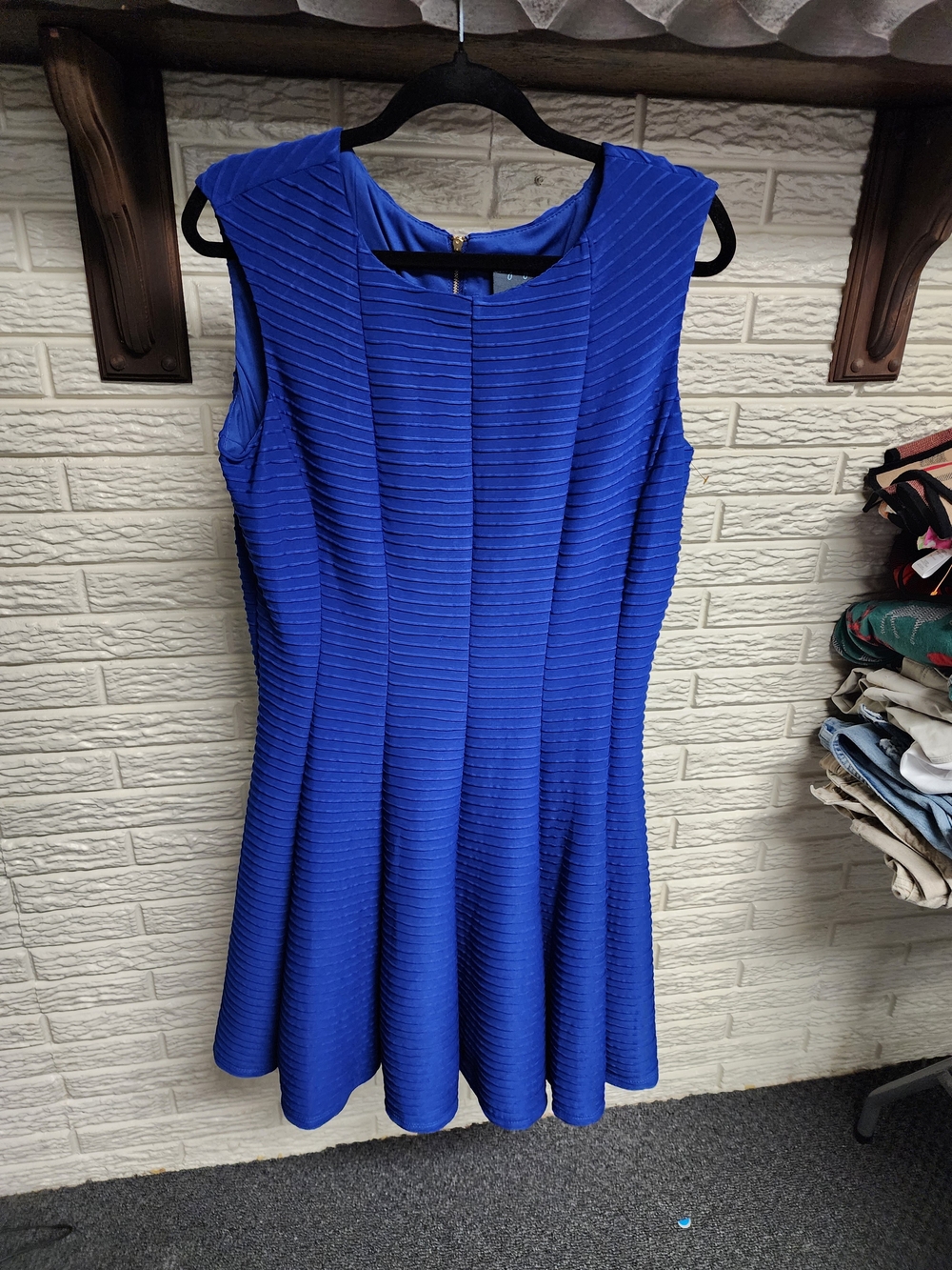 American Living Sleeveless Royal Blue Fit-and-Flare Dress